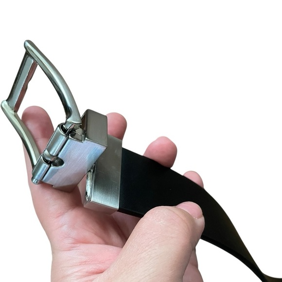 Nike Mens Genuine Leather Reversible Black Brown Buckle Golf Belt Size 38 swivel - Picture 7 of 7